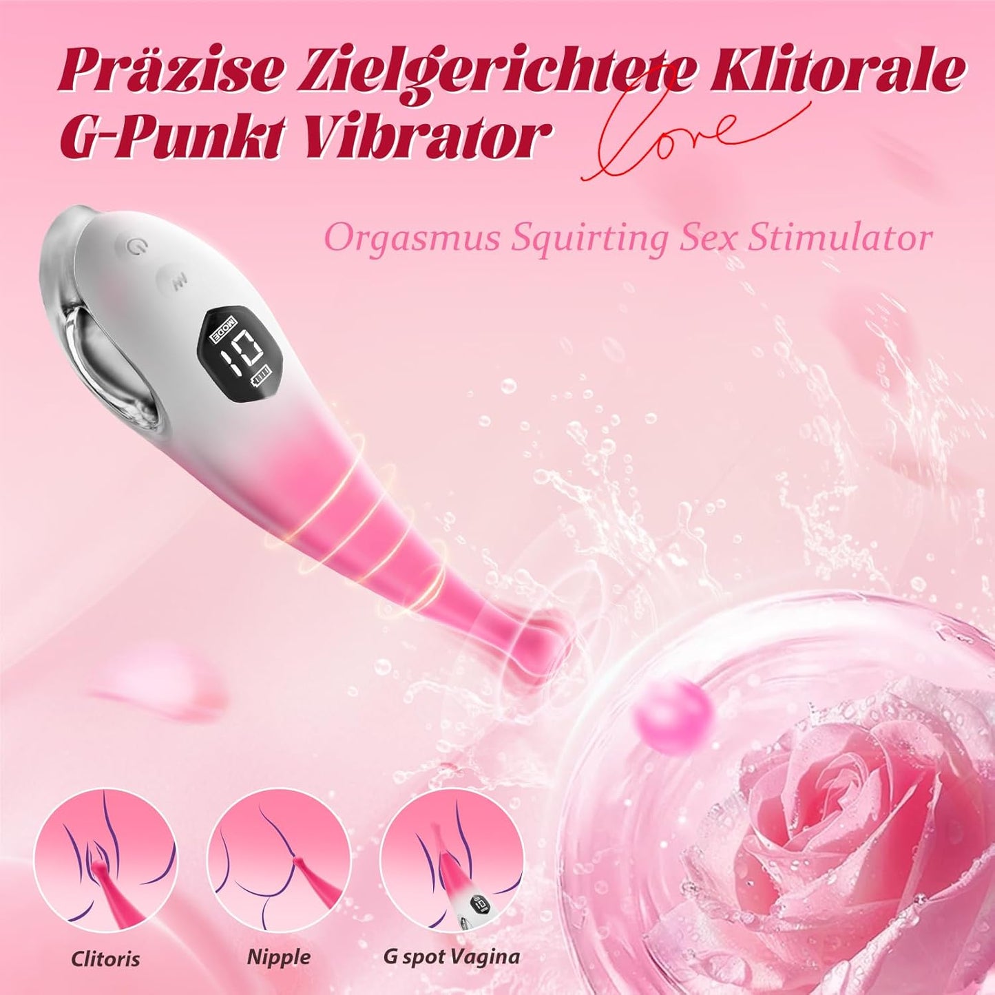 Klitoris Vibrationsvibrator G-Punkt Stimulator mit 10 Modi