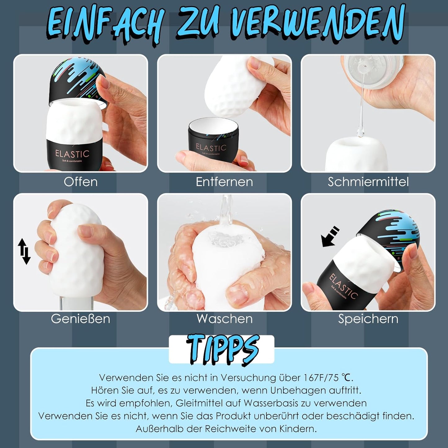 3D Realistischem Masturbator Cup Blowjob Wiederverwendbare Masturbationshilfe