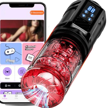 Automatischer KI-Masturbator Stroker Blowjob Sexmachine mit 12 Stoßmodi und 360° Rotation
