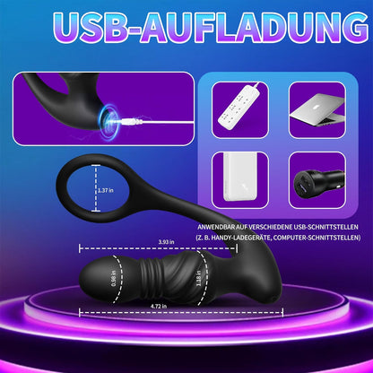 App gesteuerter Analplug Anal Vibrator mit 9 Vibrations und Teleskopmodi