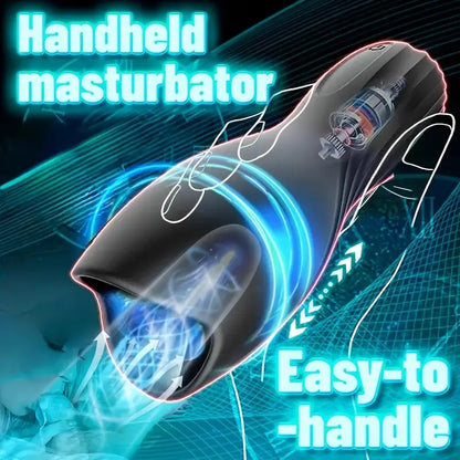 360° Training Wrap Automatischer Penistrainer Vibrator Stroker mit 10 Pulsvibrationsmodi