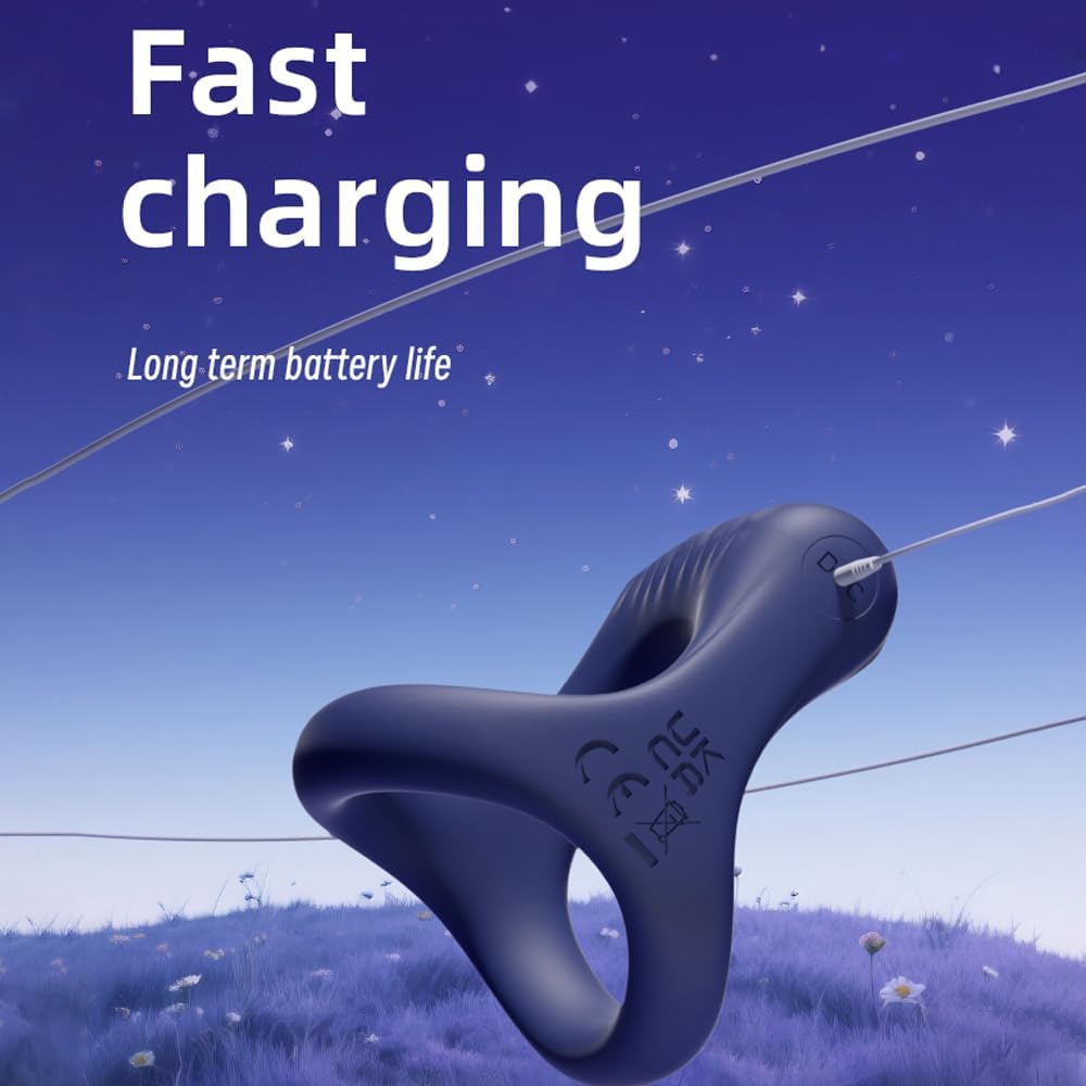 Y-förmiges Doppelring Penisringe Vibrator Trainer mit 10 Vibrationsmodi