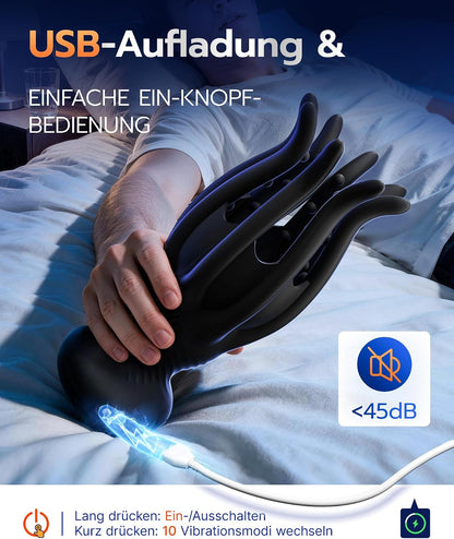 Tentakeln Penis Trainer Vibrator Eichel Stimulator mit Vibration & Leckfunktion