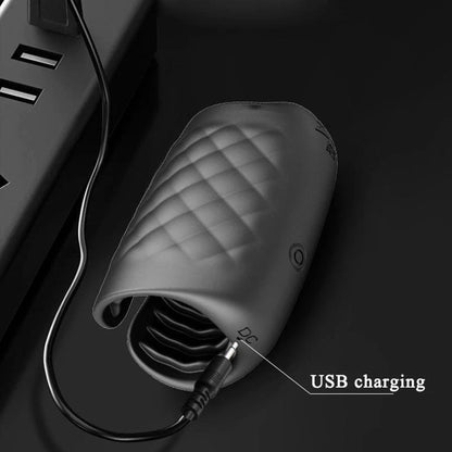 Automatischer Eicheltrainer Penis Massagegerät Ejakulations Vibrator mit 10 Vibrationen