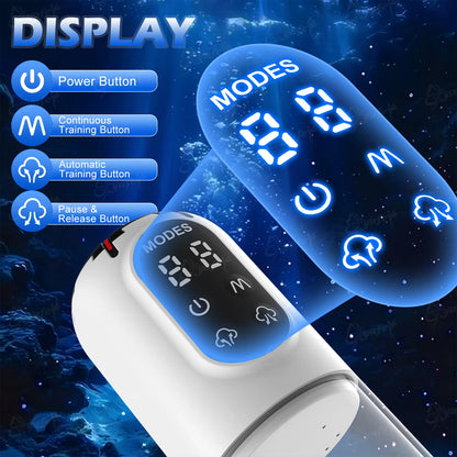 Elektrische Penis-Wasserpumpe Erektionsverlängerung mit 4 Trainings & 3 Saugmodi