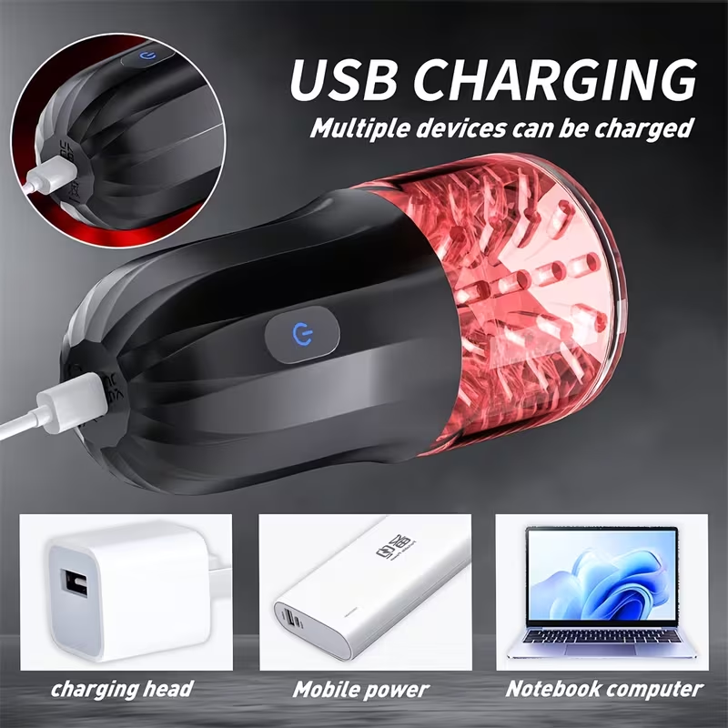 Automatische Masturbationsmaschine Kolbensauger Penistrainer mit 10 Rotationsmodi