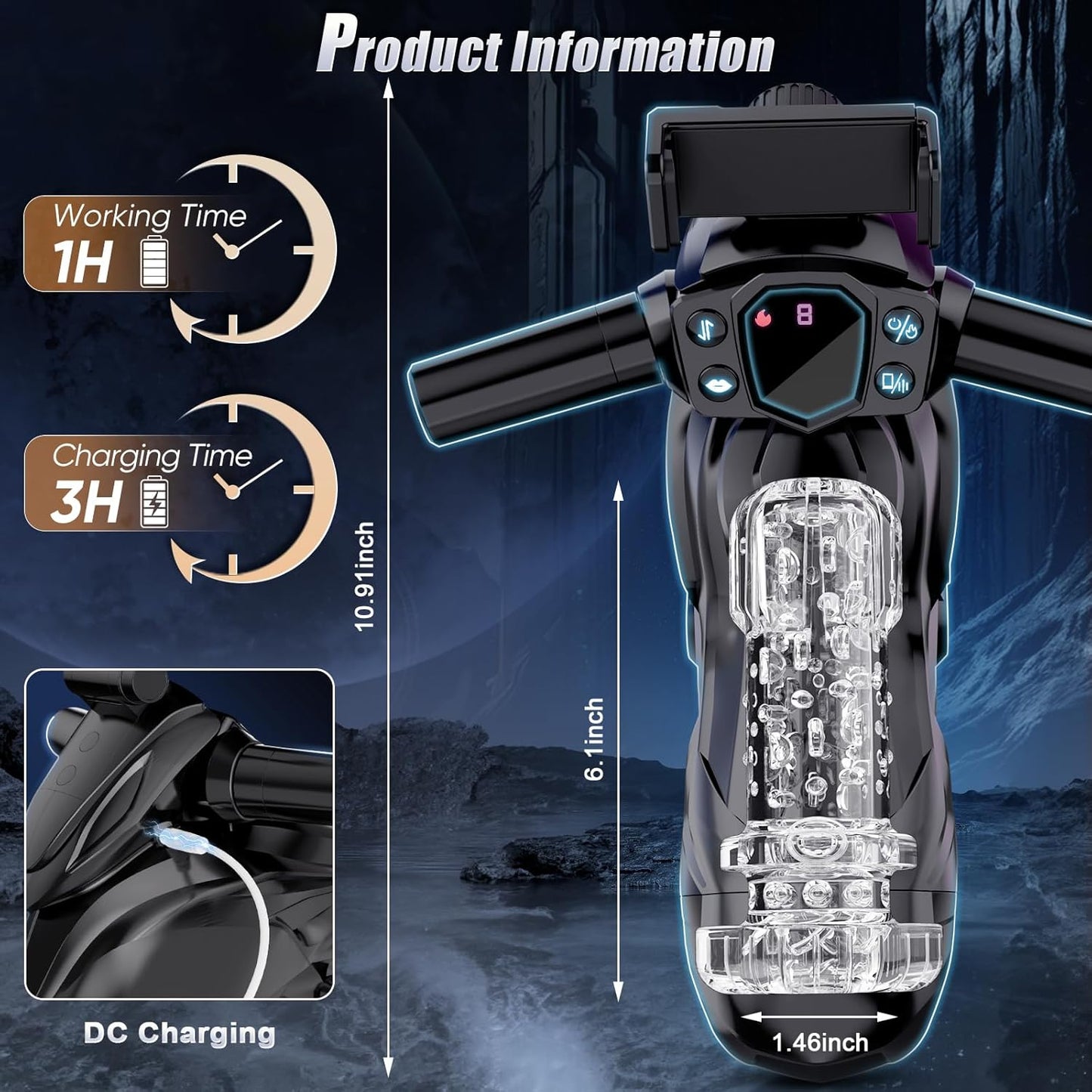 Automatische Masturbator Penispumpe Sexmaschine mit 9 Stoß-Saug-Vibrations-Heizmodi