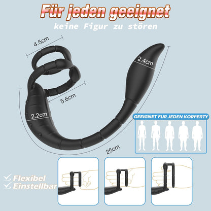 4 in 1 Penisring Analvibrator Prostata Stimulator mit 9 Vibrationsmodi