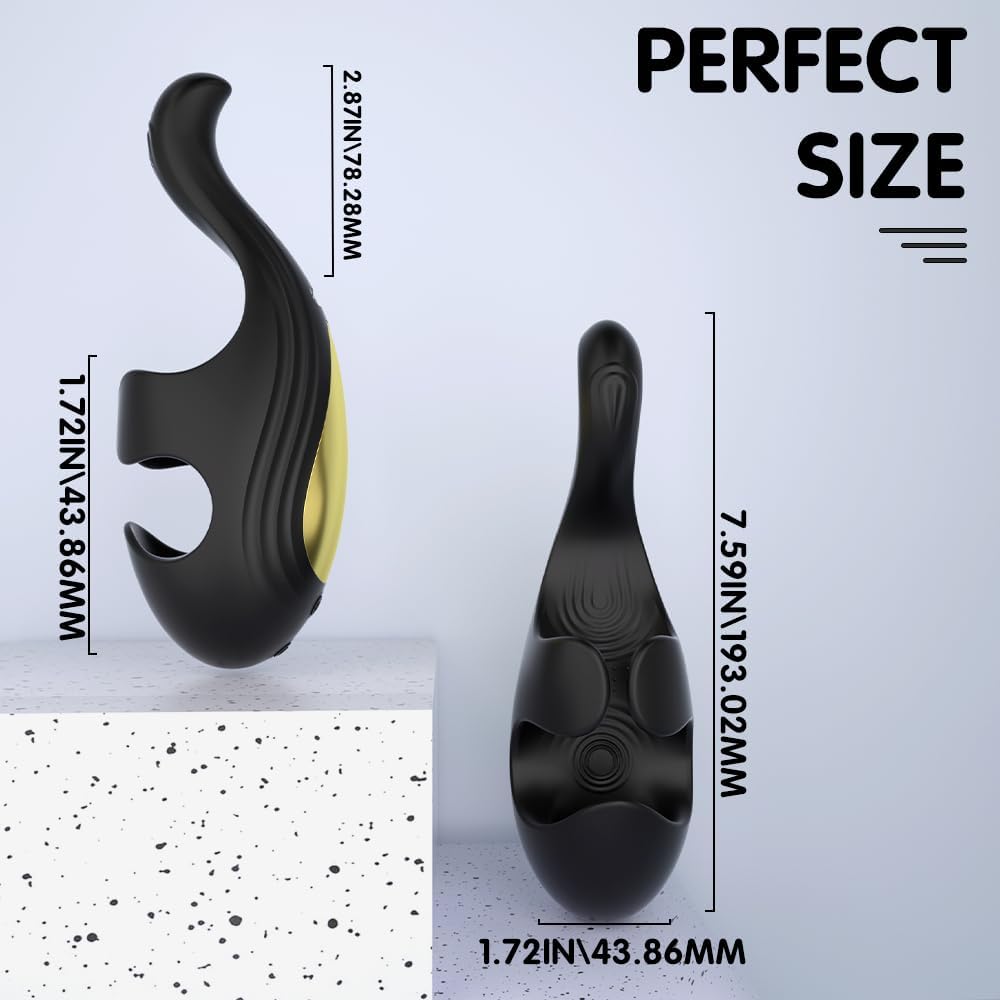 Zusammendrückbarer Penis Trainer Vibrator mit 9 flatternden & vibrierenden Modi