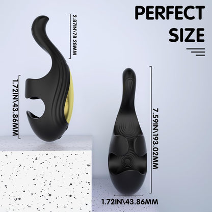 Zusammendrückbarer Penis Trainer Vibrator mit 9 flatternden & vibrierenden Modi