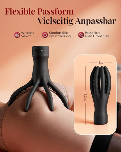 2 IN 1 Penis Trainer Vibratorensets Abnehmbarem Analplug mit 10 Vibrationsmodi