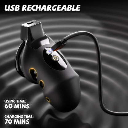 Keuschheitskäfig Gerät Penis Trainer Vibrator Bondage Ausrüstung mit 9 Vibrationsmodi
