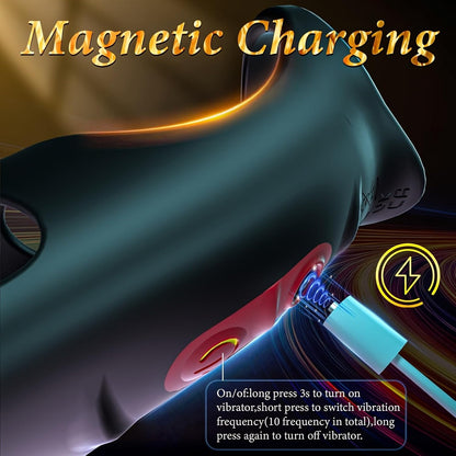Penis Trainer Vibrator Penishülle Cock Ring mit 10 Leistungsstarke Vibrationsmodi