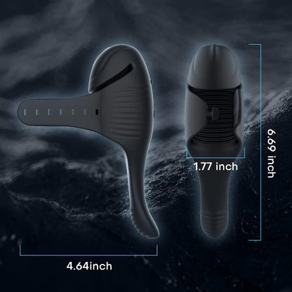 Freihändiger Penis Vibrator Eicheltrainer Stimulator Masturbator mit 10 Vibrationsmodi