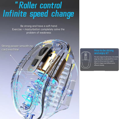 Elektrischer Masturbator Penistrainer Vibrator Eichel Stimulator mit 10 Vibrationsmodi