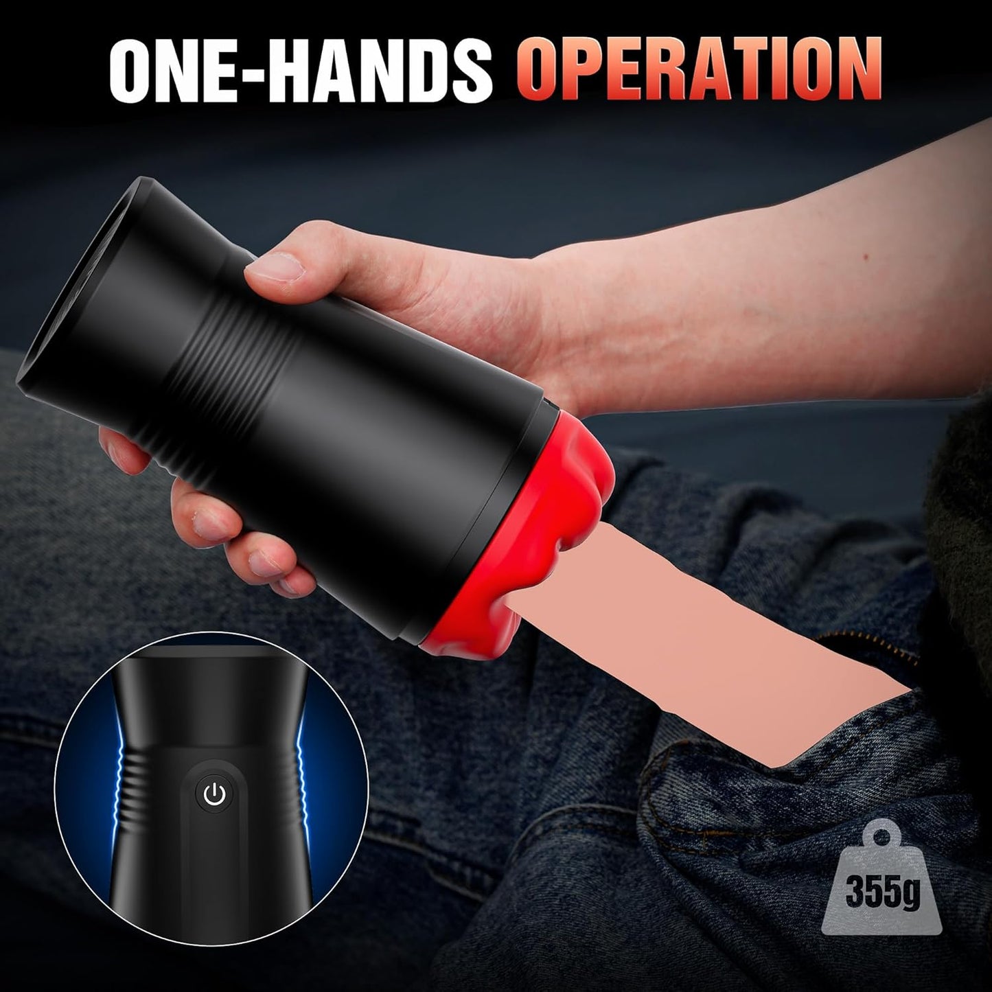 360° Umwickelter Penistrainer Stroker Blowjob Masturbator mit 9 Saug und Vibrationsmodi