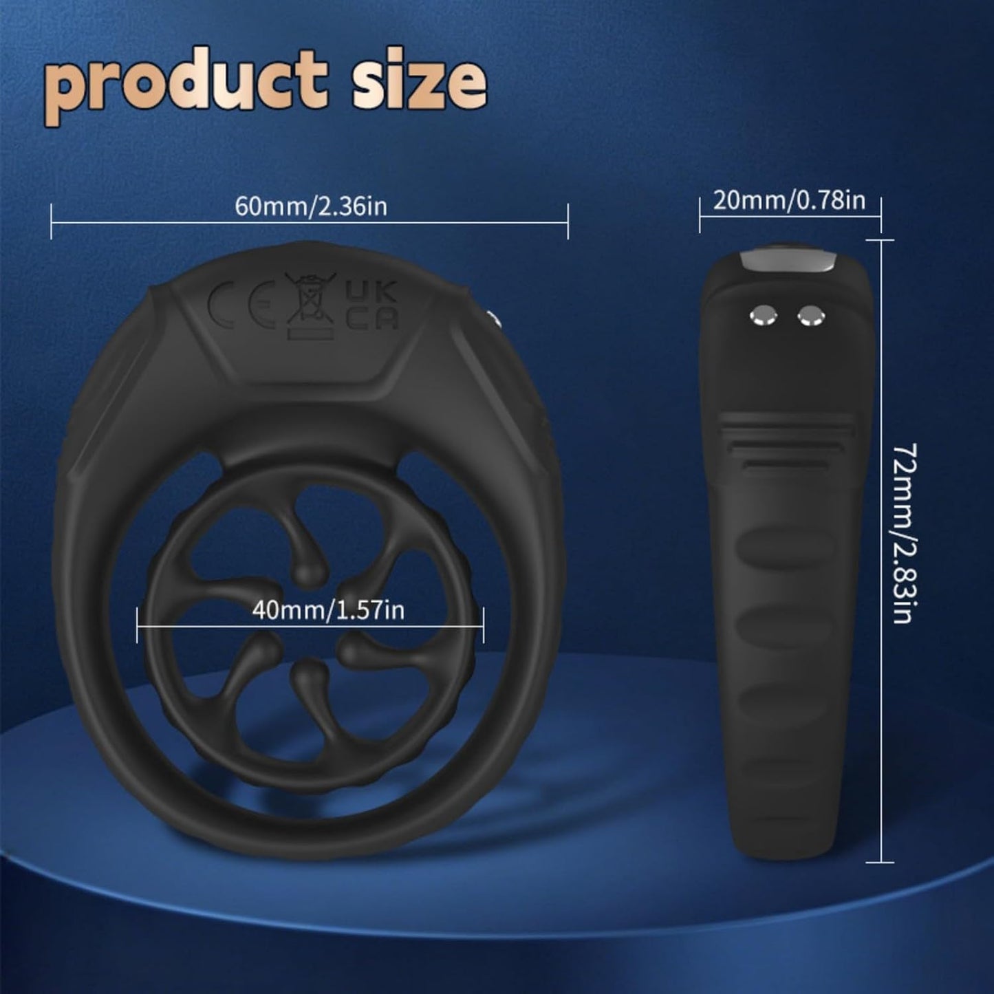 Penistrainer Vibrator Vergrößerung Cockring Stimulator mit 9 Vibrationsmodi