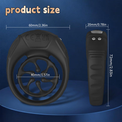 Penistrainer Vibrator Vergrößerung Cockring Stimulator mit 9 Vibrationsmodi