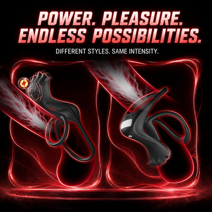 Dual Penistrainer Vibrator Cockring Klitoris-Stimulator mit APP & 9 Vibrationsmodi