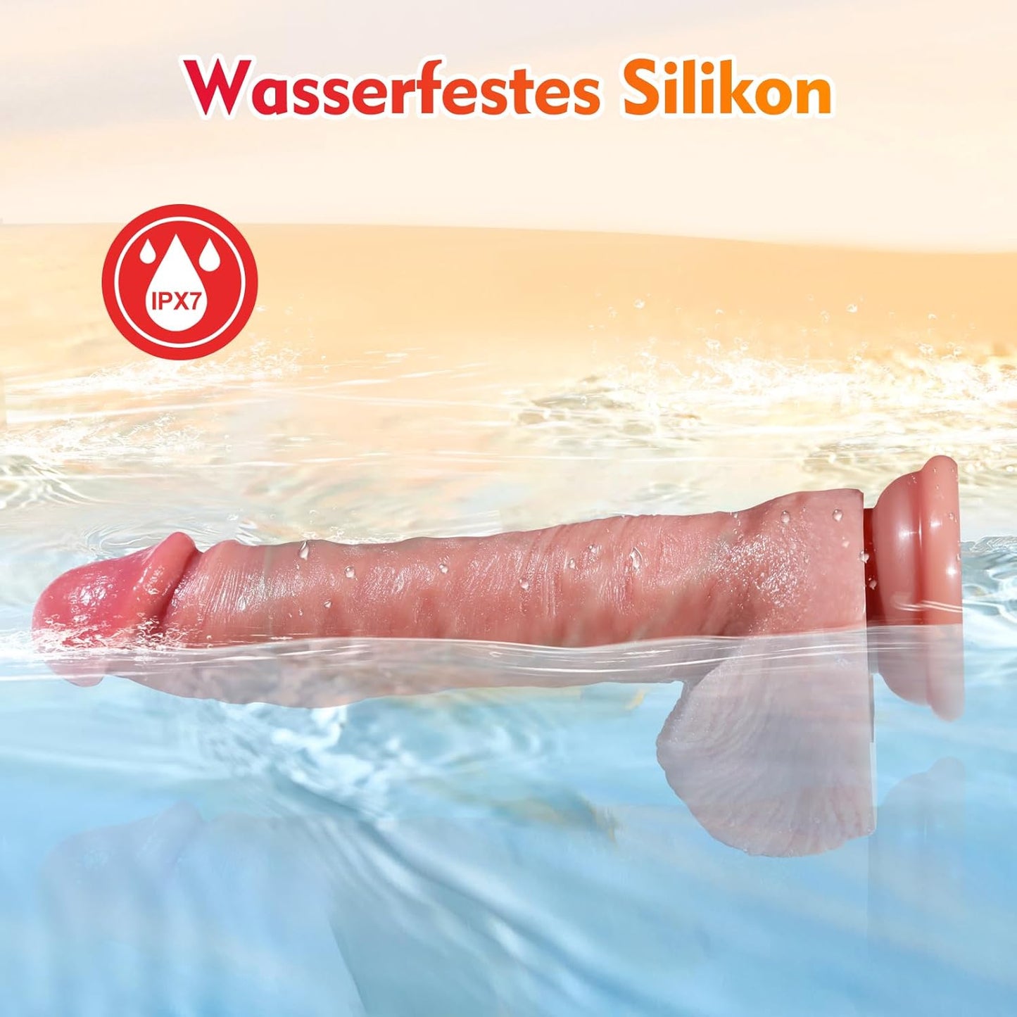 3 IN 1 Realistische dildo met 7 stoot- en vibratiestanden 