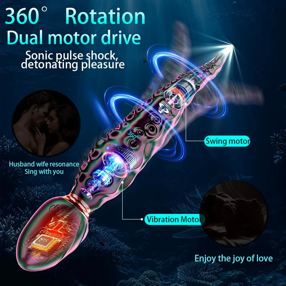 Realistischer Monster Dildo Oktopus Tentakel Vibrator mit 9 Vibrationsmodi