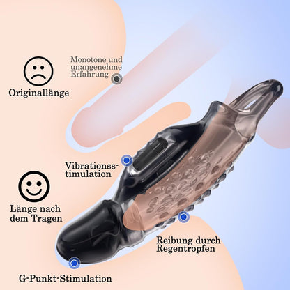 4.3 CM Penishülle mit Vibrator & Integrierten Hodenrings