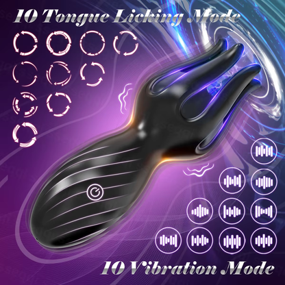 Oktopus Tentakel Penistrainer Vibrator Eichelstimulator mit 10 Vibrationsmodi & 10 Zungenmodi