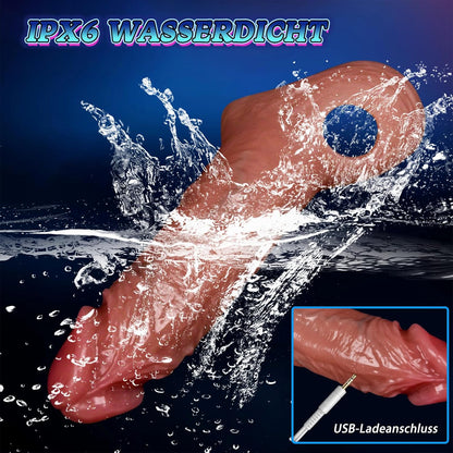 Elektrische Penishülle Vibrator Penismanschette mit 10 Vibrationsmodi & Fernbedienung