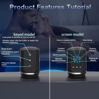 Automatischer Penispumpen Vakuumvergrößerer mit 5 Leistungsstarken Saugmodi