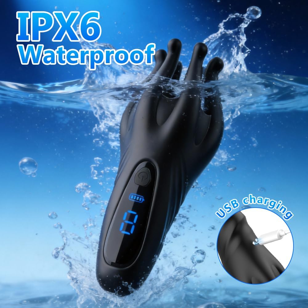 LED-umwickelter Penistrainer Tentakel Vibrator Stroker mit 10 Vibrationsmodi