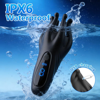 LED-umwickelter Penistrainer Tentakel Vibrator Stroker mit 10 Vibrationsmodi