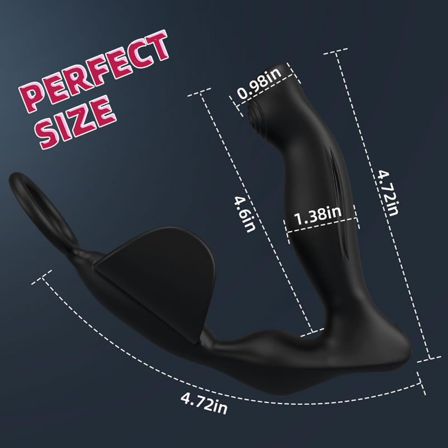 Prostata Massagegerät Analvibratoren Penisring mit 42℃ Heizmodus & 10 Vibrationsmodi