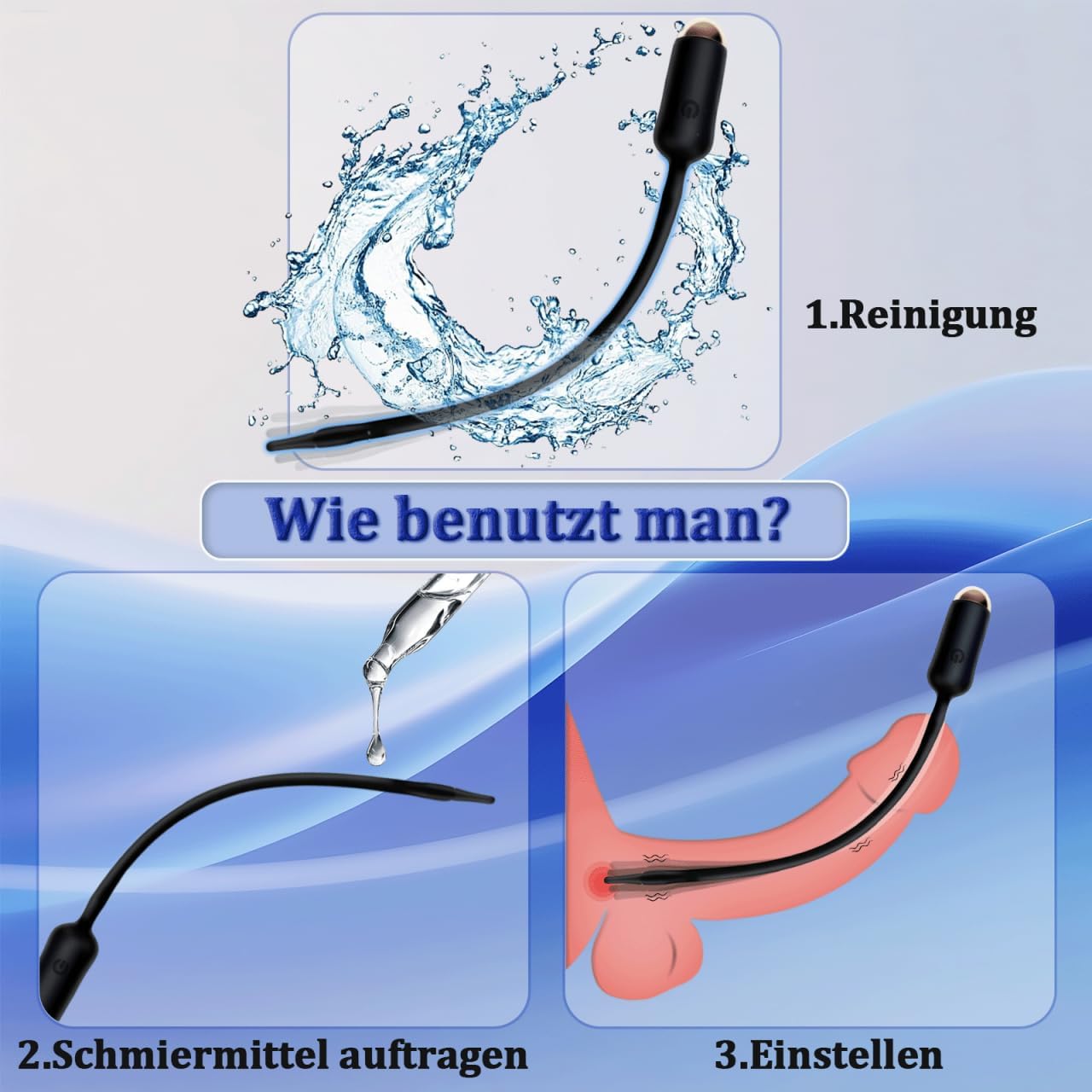 Harnröhren Vibrator Penis Plug Prostata Stimulation mit 10 Vibrationmodi