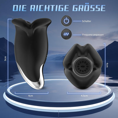 Penis Vibrator Taschenmuschi Eichel Stimulator mit 9x9 Klopfen-Lecken-Vibration