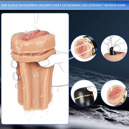 Electric masturbator cup with 10 vibrations and 5 suction modes 