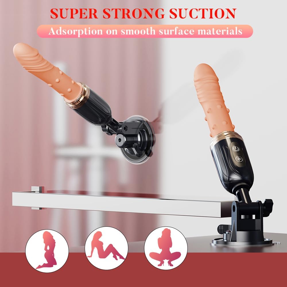 Realistische Dildo Sexmaschine Vibrator mit 10 Stoßfunktion und 10 Vibration Modi
