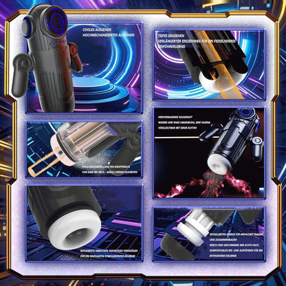 Elektrischer Masturbator Stroker Blowjob mit 4 Teleskopfunktion & 9 Vibration & 4 Saugen