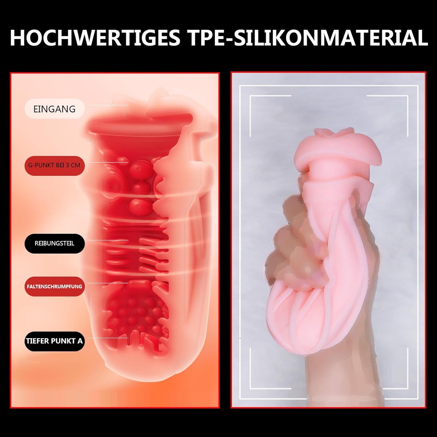 Leten 4 in 1 Automatische Masturbieren mit 6 Vibrationsmodi 6 Saugmodi Heizfunktion