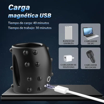 Penistrainer Cockring Vibrator Stimulator Penishülle mit 10 Vibrationsmodi