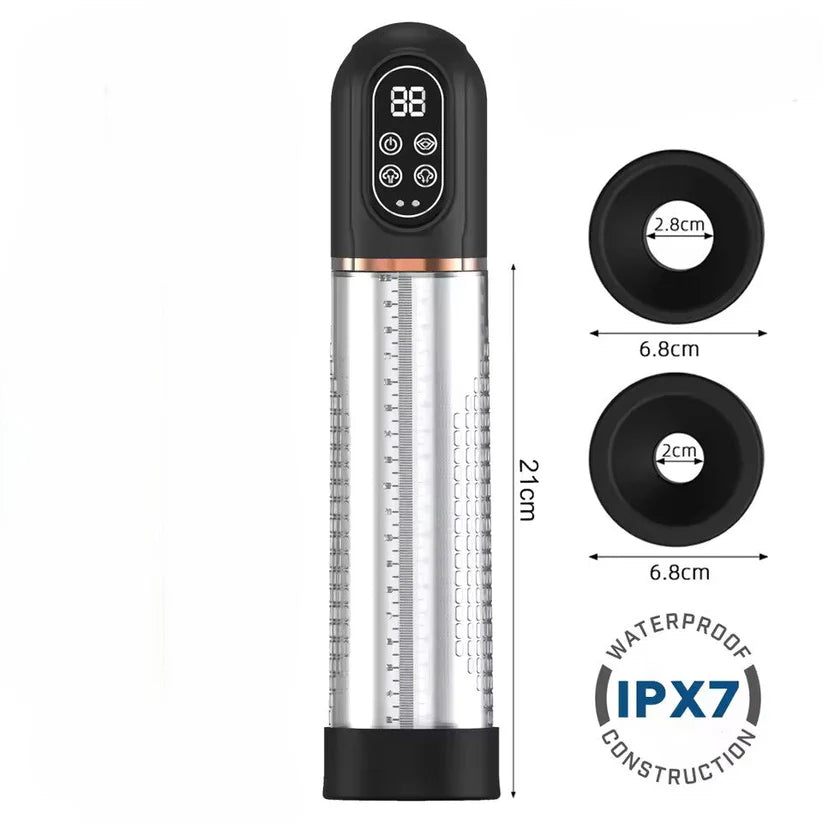 Elektrische Penispumpe Vakuumpumpe mit 4 Saugstufen 3 Automatische Trainingsmodi