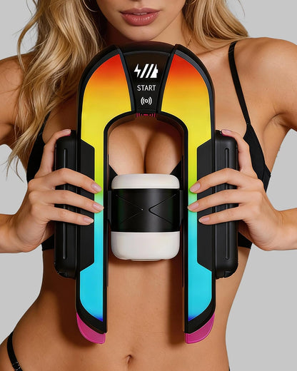 RGB-Beleuchtung Automatische Masturbationsmaschine mit 4 Hub-Modi & 4 Geschwindigkeitsstufen