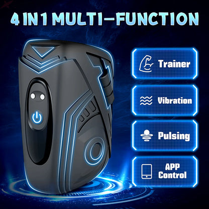 Elektrischer Penistrainer Glans Stimulator Masturbatoren mit 9 Vibrationsmodi