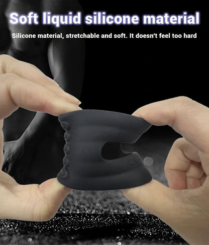 60°-Weichperlen Penishülle Penistrainer Cockring mit 10 Vibrationsmodi