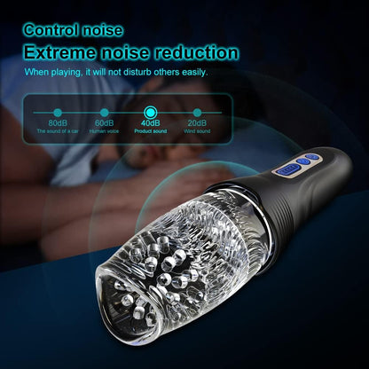 Oralsex Masturbator Penistrainer Vibrator mit 10 Vibrations und 5 Rotationsmodi