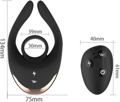 E-Stim Penistrainer Vibrator Cockring Masturbator mit 10 Vibrationsmodi & Elektroschocks