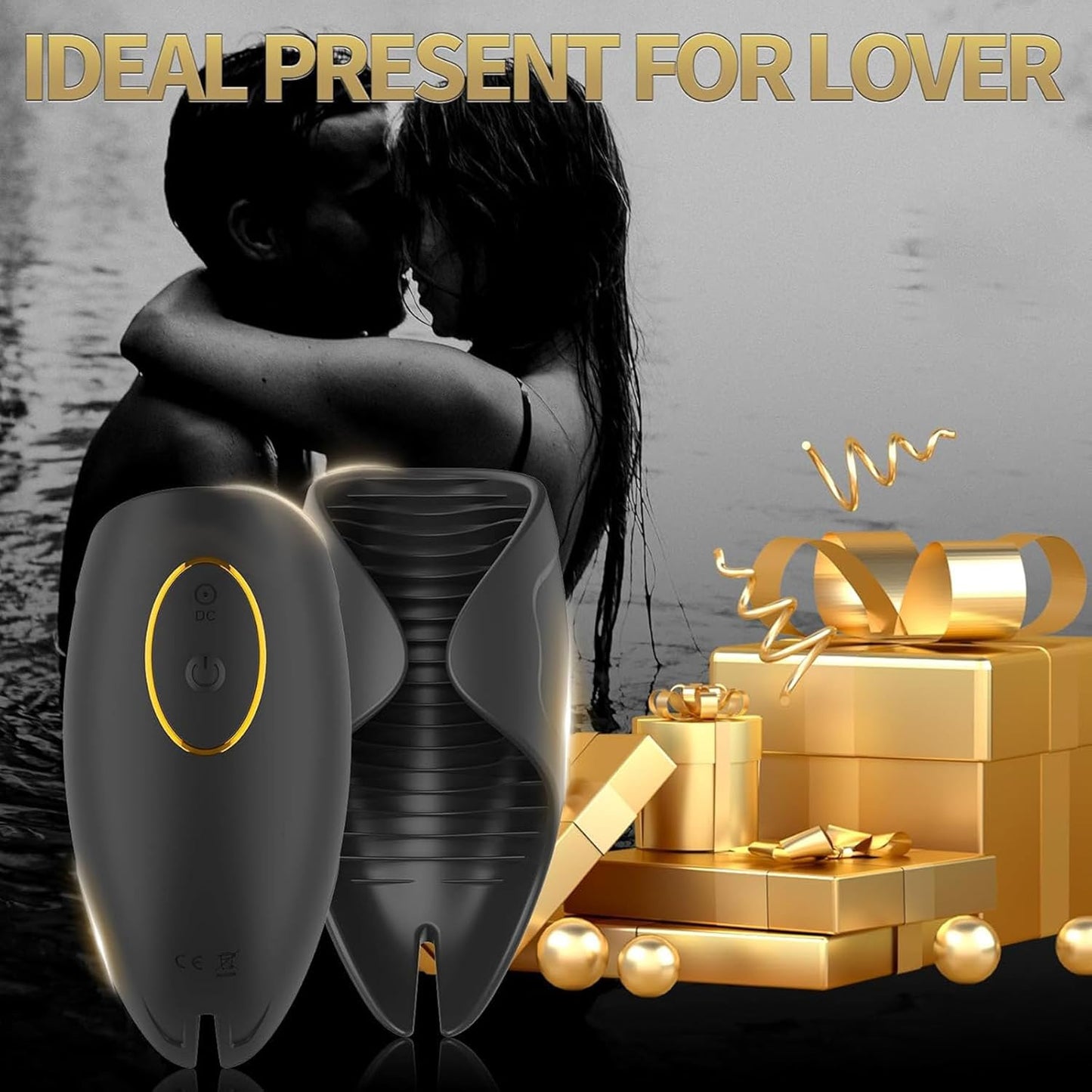 2 IN 1 Rippentunnel Masturbator Penis Trainer Vibrator mit 10 Vibrationsstufen