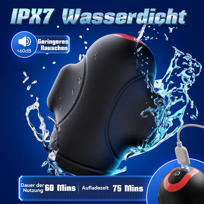 4 IN 1 Masturbieren Penis Trainer Eichel Stimulator Blowjob mit 10 Vibrations