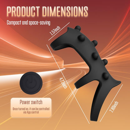 APP-Steuerung Penistrianer Enlarger Cock Ring Masturbator mit 10 Vibrationsmodi