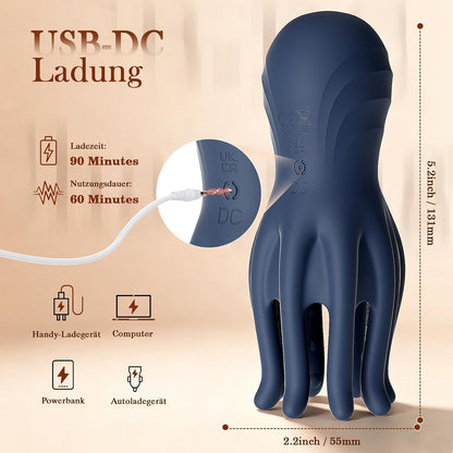 360° Umschließender Oktopus Penis Trainer Vibrator mit 10 Kraftvolle Vibrationsmodi