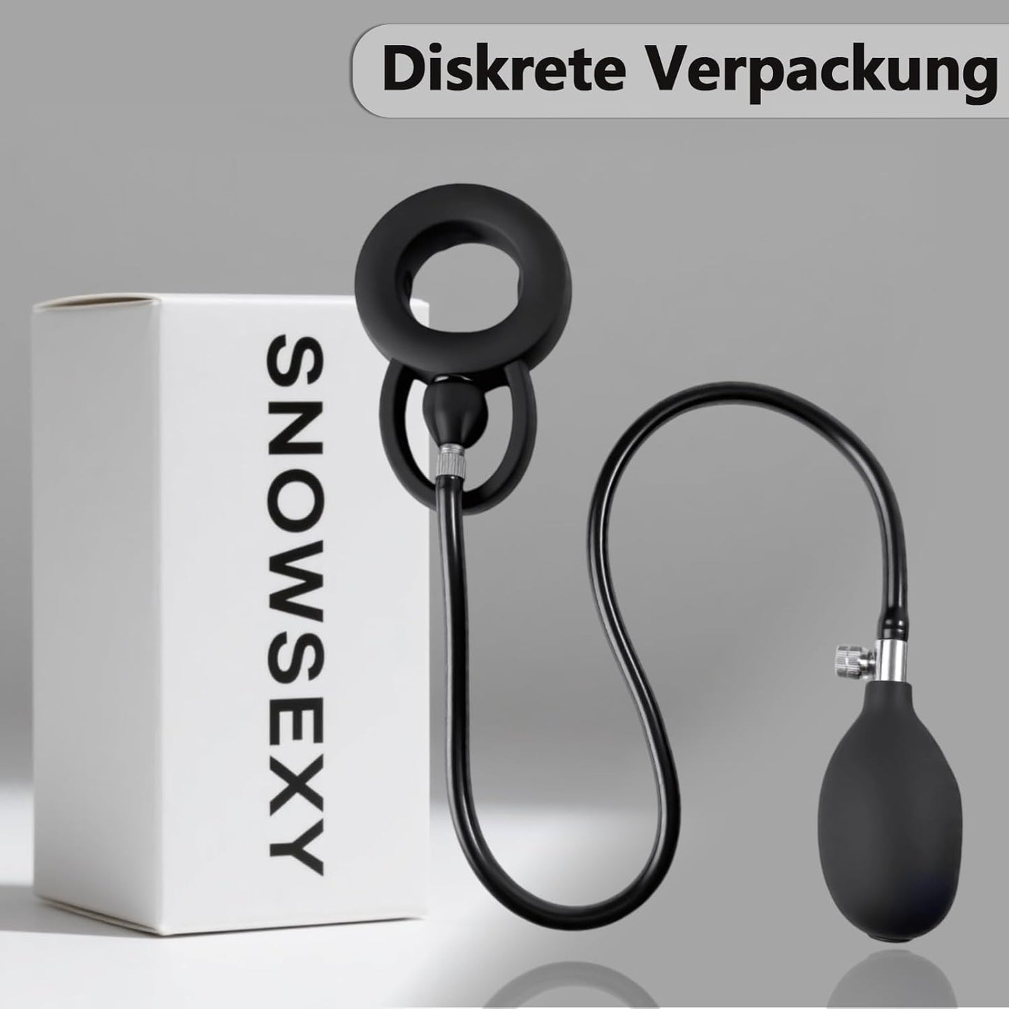 Aufblasbarer Penistrainer Cockringe Exerciser mit Pumpe Einstellbare